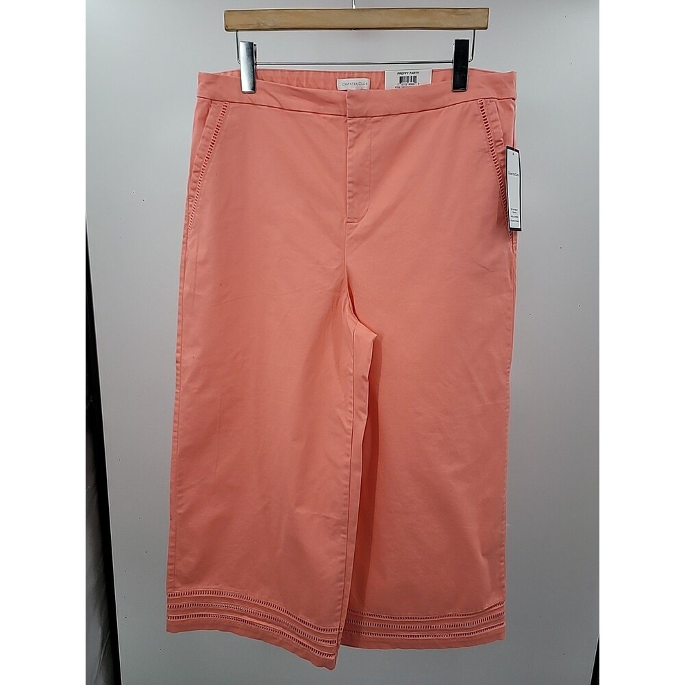 New Charter Club Preppy Party Crop Pant Sz 14 Beach Vacation Resort Summer